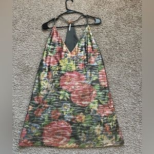 Free People Large Flower Sequin Dress